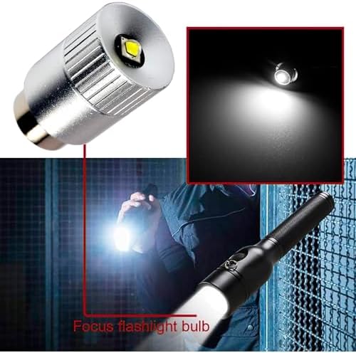 HQRP 2-Pack Ultra Bright 300Lm High Power 3W LED Upgrade Bulb Compatible with MagLight 2D 3D 2C 3C Halogen Xenon Flashlight D30113730000 LWSA201