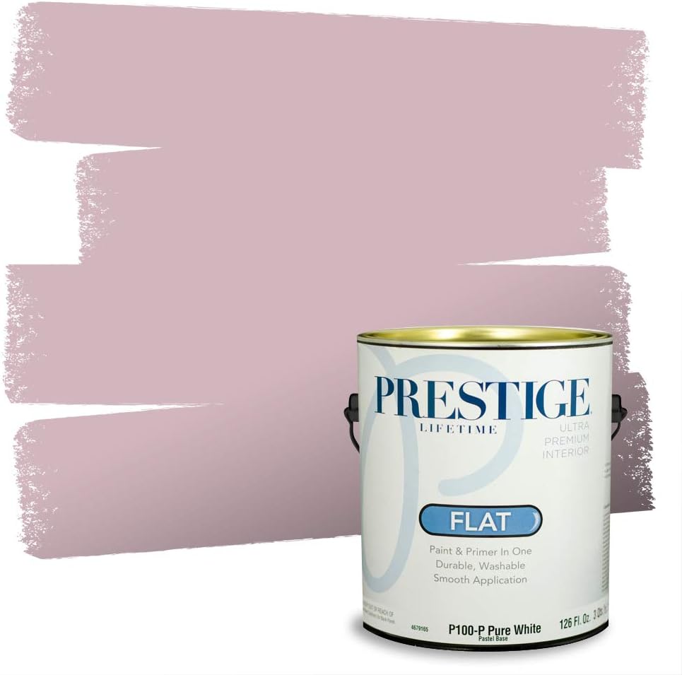 PRESTIGE E500-P-SW6303 Exterior Paint and Primer in One, 1-Gallon, Semi-Gloss, Comparable Match of Sherwin Williams Rose Colored, 1 Gallon, SW17-Rose