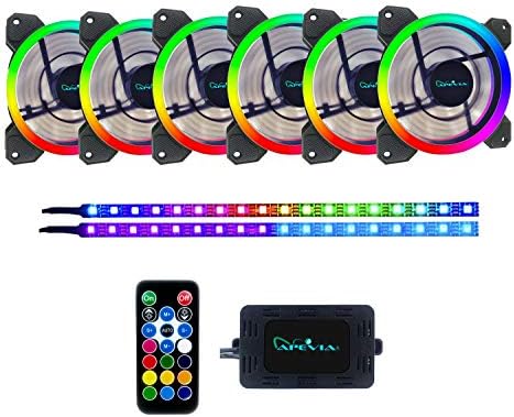 Apevia ST4-RGB Spectra 120mm Silent RGB Fan 4-Pack with Remote Control