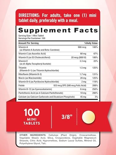 Nature's Truth One Daily Multivitamin | 100 Mini Tablets | for Men and Women | Non-GMO & Gluten Free Supplement | for Men and Women | Non-GMO &