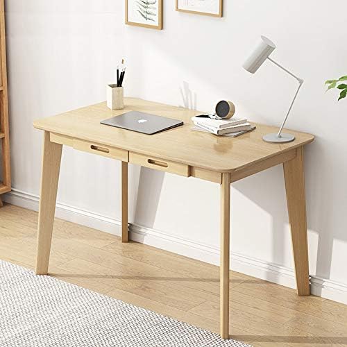 IOTXY Solid Wood Writing Desk - Home Office Laptop Computer Table, Walnut