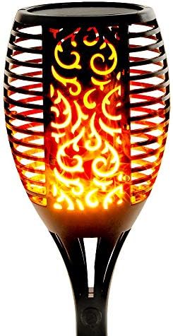 Walensee Solar Lights Outdoor Upgraded 43"(1 PACK) 96 LED Waterproof Flickering Flames Torch Lights Outdoor Solar Spotlights Landscape Decoration