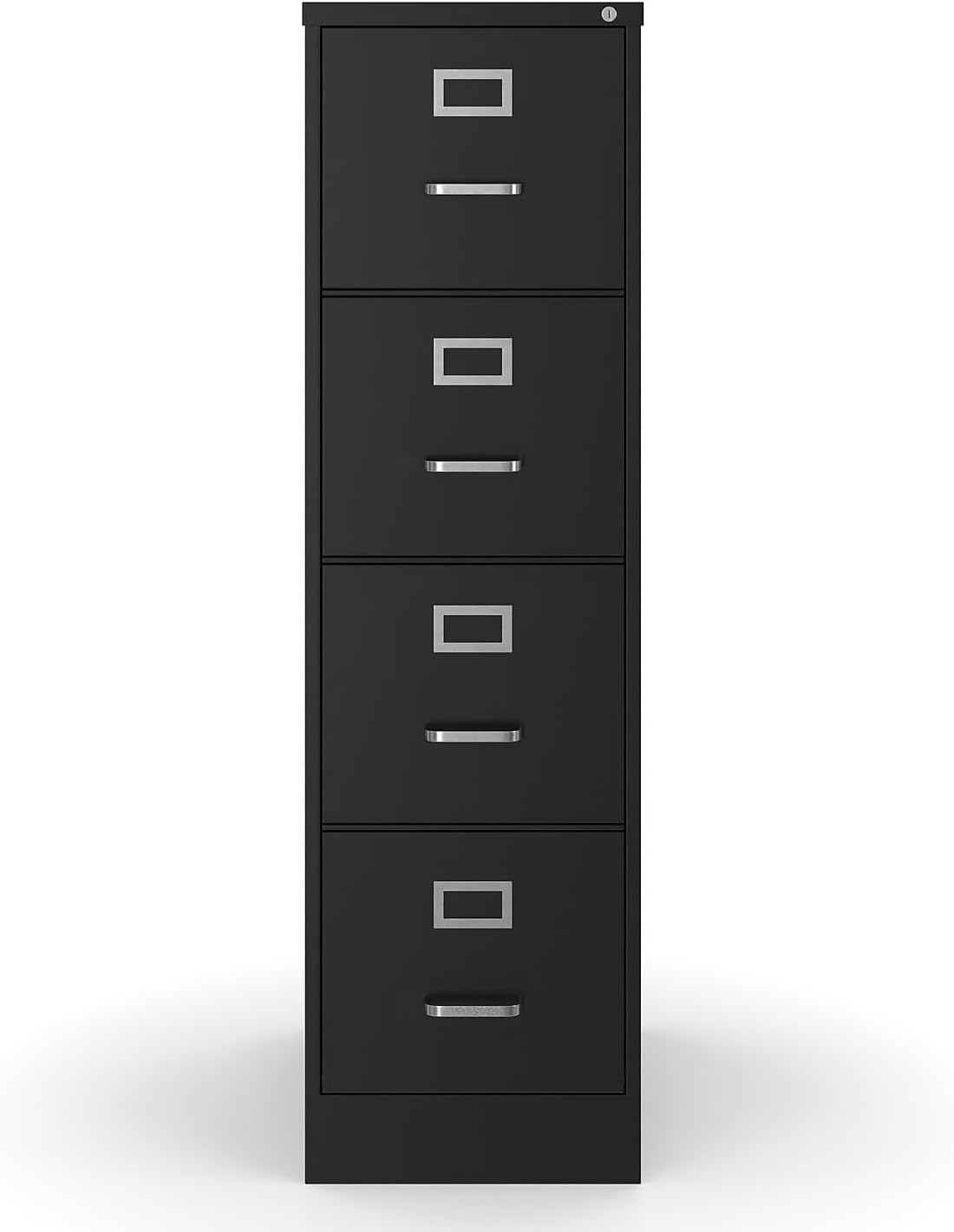 Staples 4-Drawer Vertical File Cabinet, Letter Size Documents, Lockable, 26.5" D x 15" W x 51.97" H, Putty/Beige