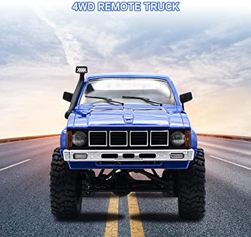 Mostop RC Crawler WPL C24 Rock Crawler RC Truck 4x4 Off Road, 1:16 Scale RTR Remote Control Truck, 2.4Ghz Proportional Steering RC Car with LED Lights
