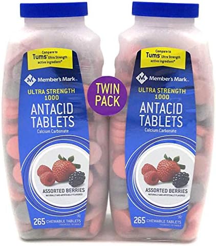Member's Mark Ultra-Strength Antacid, Assorted Berry, 265 Count (2 Pack)