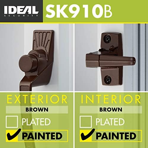 Ideal Security Model 11 Classic Push Button Handle with Latch for Storm Door and Screen Door, Silver