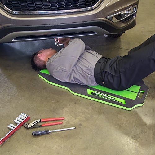 OEMTOOLS 24972 Racing Body Creeper, Gifts for Men, Dad Gifts, EVA Foam Creepers Automotive, Low Ground Clearance Mechanic Cart, Work Pad