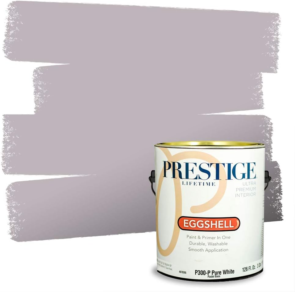 PRESTIGE Paints Exterior Paint and Primer In One, 1-Gallon, Satin, Comparable Match of Sherwin Williams* Ash Violet*