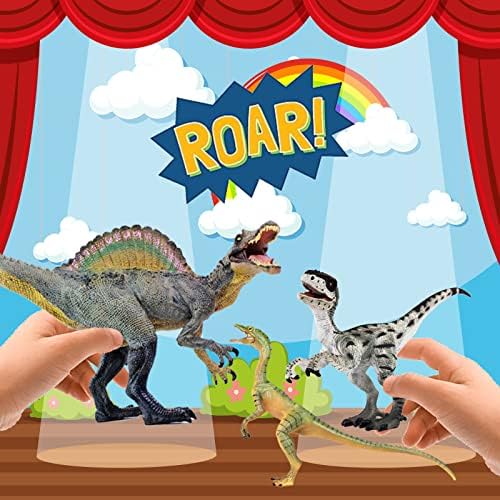 Gemini & Genius Dinosaur Toys for 3 4 5 6 7 Year Old Boys, Spinosaurus with Movable Jaw Dino Action Figure, Cool Birthday Cake Topper, Party Gift