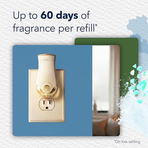 Glade PlugIns Refills Air Freshener, Sea Mist & Cypress, Scented and Essential Oils for Home and Bathroom, 0.67 Fl Oz, 5 Count