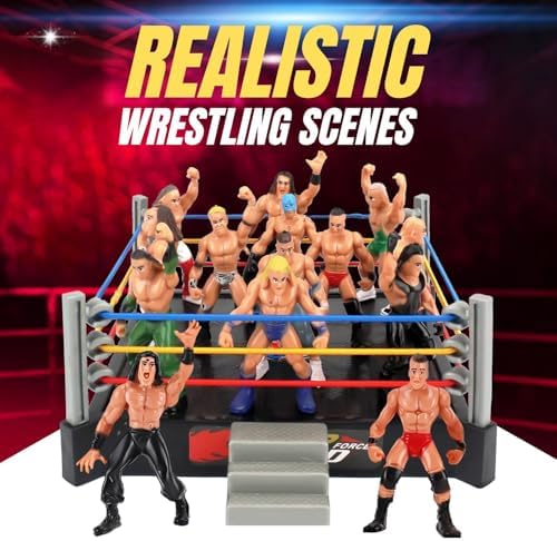 Liberty Imports Ultimate 32-Piece Wrestling Miniature Toys for Kids Pretend Play