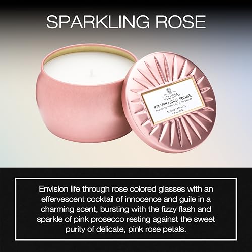 Voluspa Bourbon Vanille, Mini Tin Candle, 4 oz, 25 Hour Burn Time, Coconut Wax for Clean Burning, Handcrafted in the USA