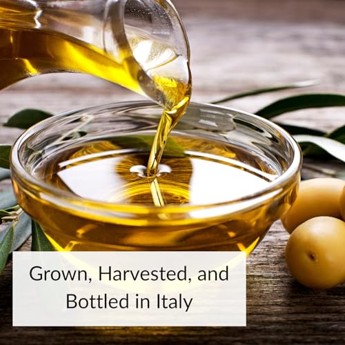 DeLallo Organic Extra Virgin Olive Oil, Imported from Italy, Gourmet Oil for Dipping and Drizzling, Made With First Cold Pressing of Olives