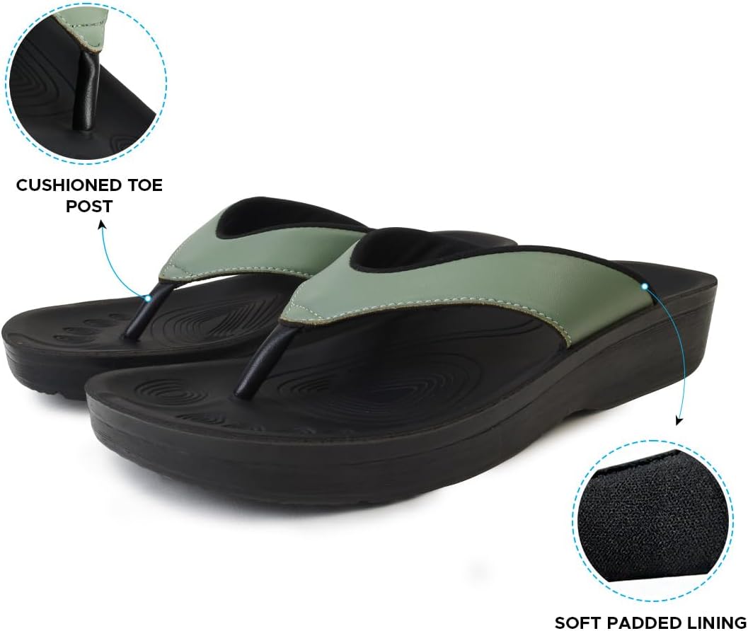 AEROTHOTIC Comfortable Arch Support Flip Flops for Women Orthotic Sandals
