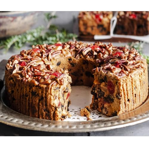 Jane Parker Fruitcake Classic Light Fruit Cake 5 Pound (80 Ounce) Ring in a Collectible Holiday Tin-Holiday-Christmas Cake-The Best Fruitcake You