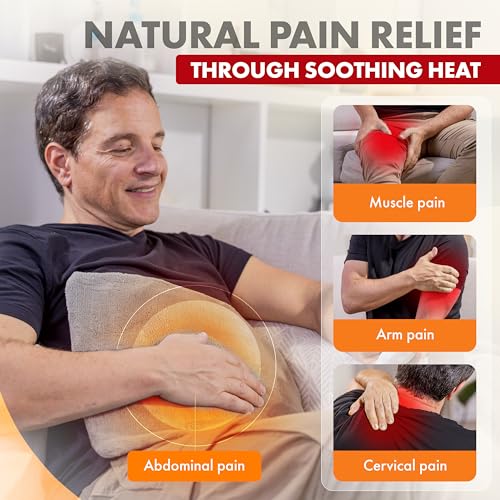 Deluxe Heating Pad Moist/Dry Heat Therapy | Moist & Dry Heat Therapy for Sore Muscles, 4 Heat Settings, Sponge Included, Machine-Washable Cover