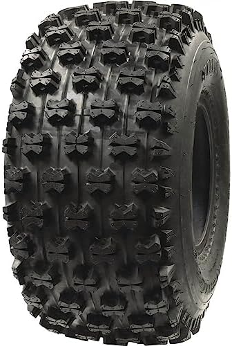 P357 ATV Rear Tire 22x11-9 GNCC Holeshot Sport RAZR Style 4-Ply Bias Construction with Non-Directional Tread Pattern For Durability, Grip