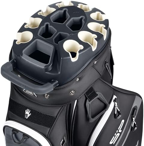 StablePoint Golf Cart Bag with 14-Way Full-Length Divider Top | S&T-Lock Golf Bag for Men with Magnetic Pocket, Cooler Pocket & Rain Cover