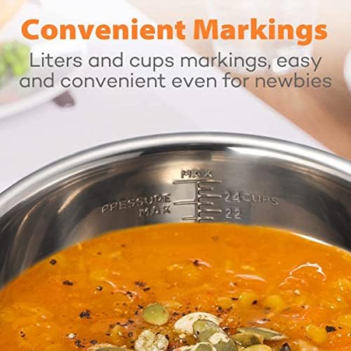 Goldlion Stainless Steel Inner Pot Replacement for Ninja Foodi 6.5 Quart