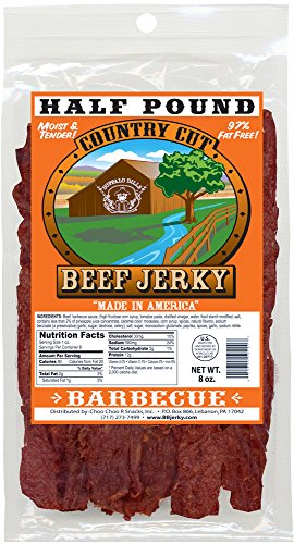 Buffalo Bills Mesquite Country Cut smoked Beef Jerky, Moist & Tender, 8 Oz | Mesquite Beef Jerky, Made In USA, High Protein, Low Carb, For Work, Trips, On-The-Go Snacking, Smoky Flavor, Hot Snacks