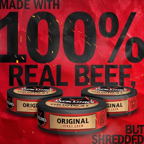 Jack Link's Teriyaki Beef Jerky Chew - (36 Pack) 0.32 oz Tins - Ready to Eat Protein Snacks - 4g Protein per Serving - Made with 100% Real Beef