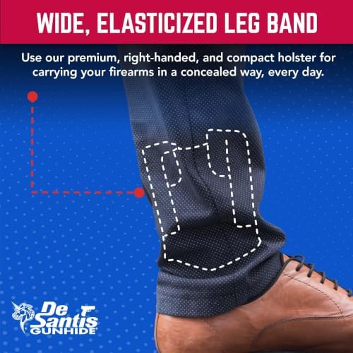 Desantis Neoprene Ankle Double Magazine - Ambidextrous, Black | Fits Most Standard 9MM/40CAL Magazines, Concealed Ankle Magazine Holster