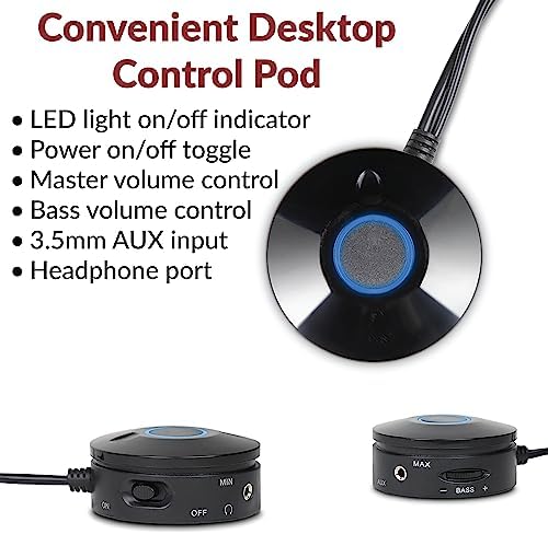 Cyber Acoustics CA-3610 2.1 Multimedia Speaker System with Subwoofer, Perfect Computer Speakers for PC or Mac, Great for Music, Movies, and Gaming