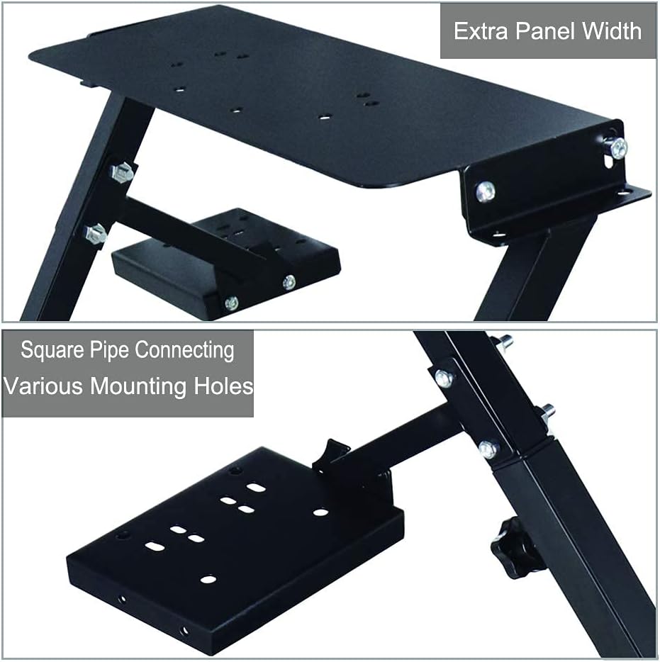 Racing Wheel Stand, Height Adjustable & Foldable Steering Wheal Stand Compatible with Logitech G25,G27,G29,G920 Gaming Cockpit
