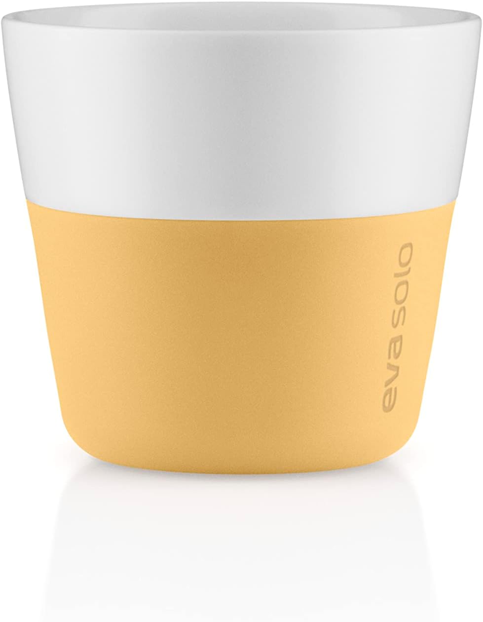 Eva Solo | 2 Lungo Tumbler Mugs | 8 oz Porcelain Coffee Cup Tumblers with Silicone-coated Grip | Danish Design, Functionality & Quality | Black