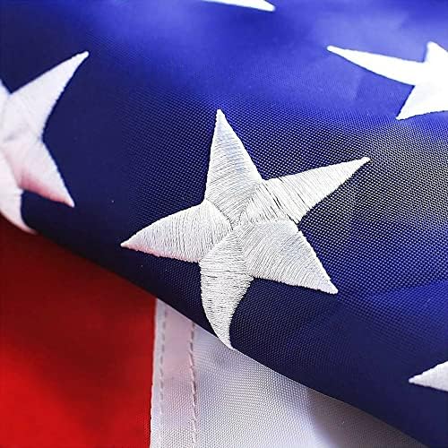 G128 American USA Flag | 4x6 Ft | ToughWeave Series Embroidered 210D Polyester | Country Flag, Embroidered Stars, Sewn Stripes, Indoor/Outdoor, Vibrant Colors, Brass Grommets
