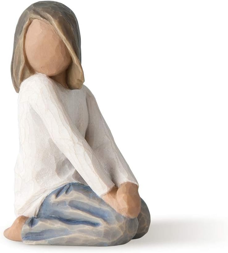 Willow Tree Joyful Child (Darker Skin), Sculpted Hand-Painted Figure | Celebrates a Child's Spirit, Family Grouping Keepsake