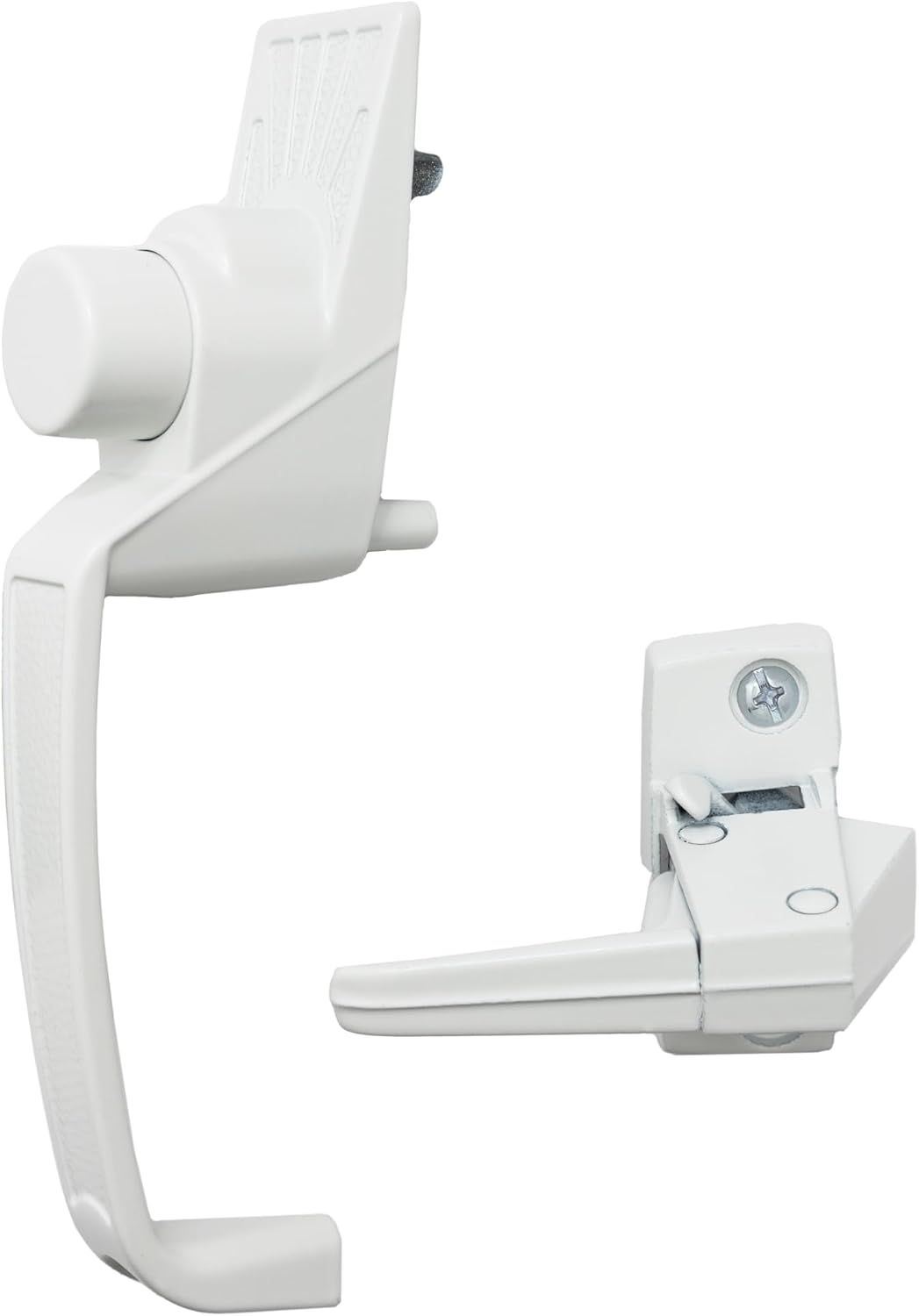 Ideal Security Model 11 Classic Push Button Handle with Latch for Storm Door and Screen Door, Silver