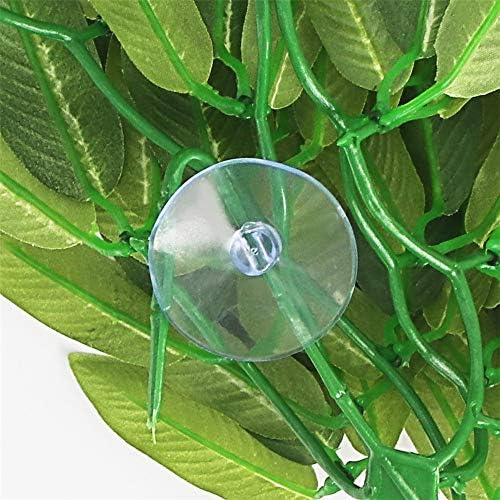 SLSON Reptile Plants Hanging Silk Terrarium Plant with Suction Cup for Bearded Dragons, Lizards, Geckos
