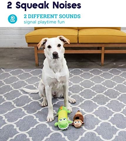 Petstages Stuffing-Free Lil' Squeak Monkey Plush Dog Toy, Small