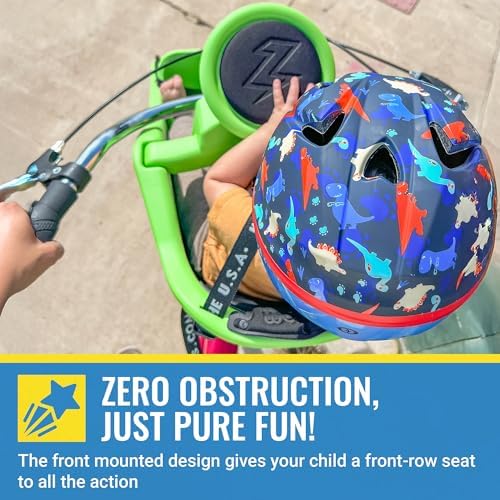 Front Mounted Child Seat with Patented Mounting for Easy and Secure Installation - Child’s Bike Seat with 3-Point Safety Harness and Adjustable