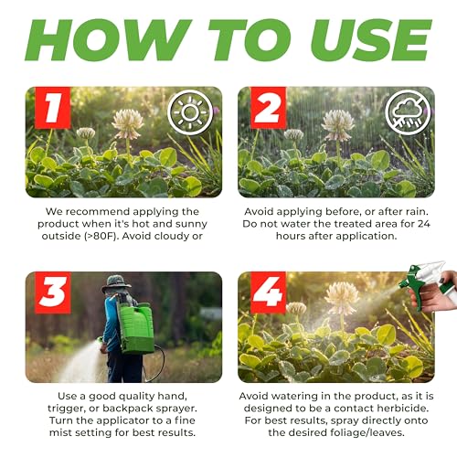 ECO Garden PRO - Organic Vinegar Weed Killer | Kid/Pet Safe | Clover Moss, Green Grass & Poison Ivy Killer for Lawns | Spray Ready Glyphosate Free Herbicide (1 Gallon)