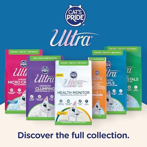 Ultra Pearls Cat Litter - 99.9% Dust Free, Low Tracking, Soft on Paws, Fragrance Free - 5 Lbs.