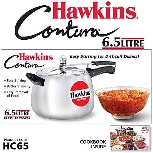 Hawkins 3.5 Litre Contura Pressure Cooker, Handi Inner Lid Cooker, Silver (HC35)