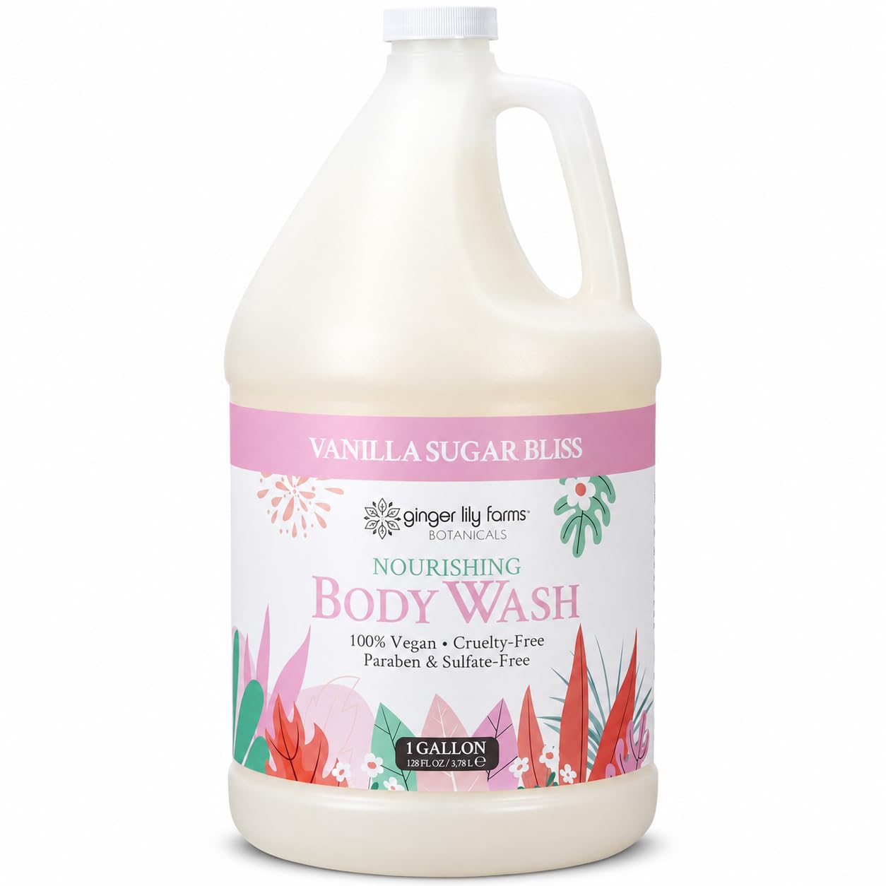 Ginger Lily Farms 1 gal Nourishing Body Wash, Citrus Blend Scent | for Hands, Body & Hair, Moisturizing Wash, Salon Wash, Spa Cleanser, Salon & Spa Essentials, Manicure & Pedicure Supplies
