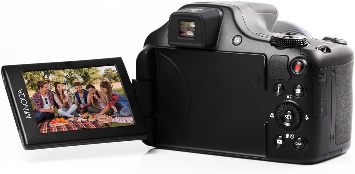 Minolta MN67Z Pro Shot 20MP Camera, 67X Zoom, 1080p HD Video (Red)