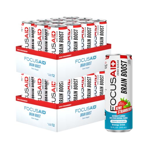 FOCUSAID Nootropic Energy Drink, 12 fl oz (12-Pack) | Nootropic energy drink with Alpha-GPC, GABA, B-Complex, Yerba Mate, & 100mg natural caffeine. 100% clean brain fuel.