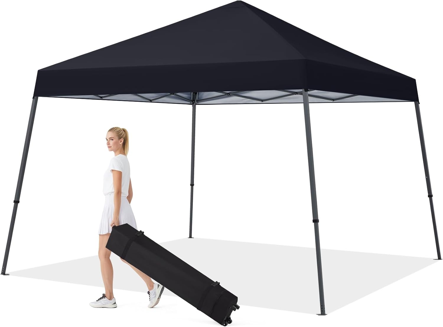 MASTERCANOPY 11x11 Slant Leg Pop Up Canopy Tent Black