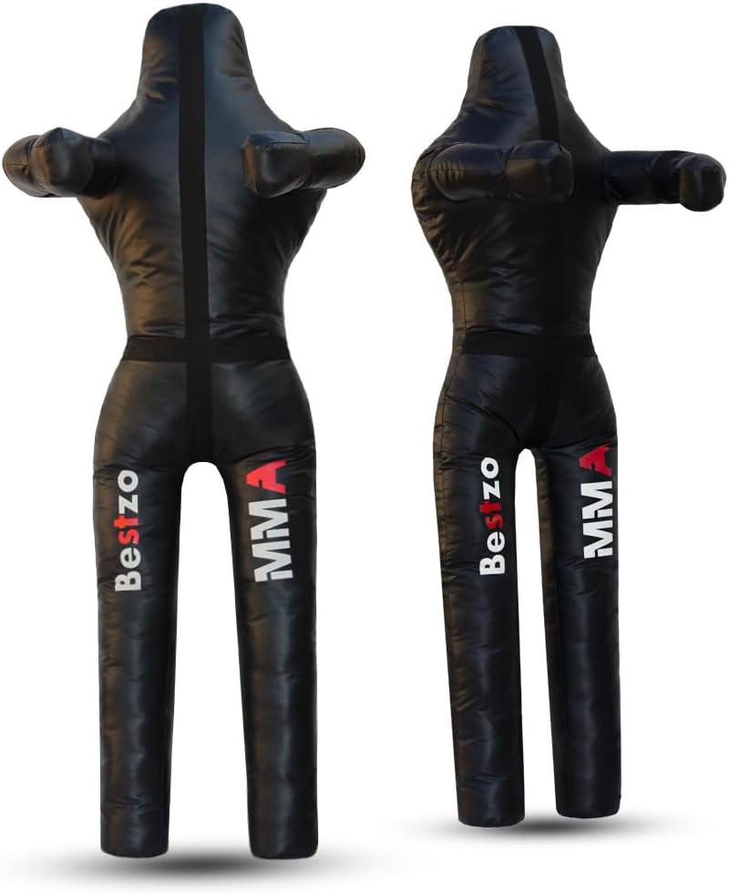 Bestzo MMA Grappling Dummy for Adult,Wrestling Dummy Jiu Jitsu, Judo Punching Bag Sparring Self Defense Training Dummy Black - Unfilled