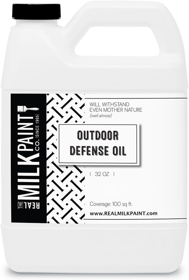 Real Milk Paint, Wood Finish for Outdoor Furniture Gallon Outdoor Defense Oil, Sealer, Protector with Tung Oil for Finishing Fence, Deck, Cedar Garden Bed