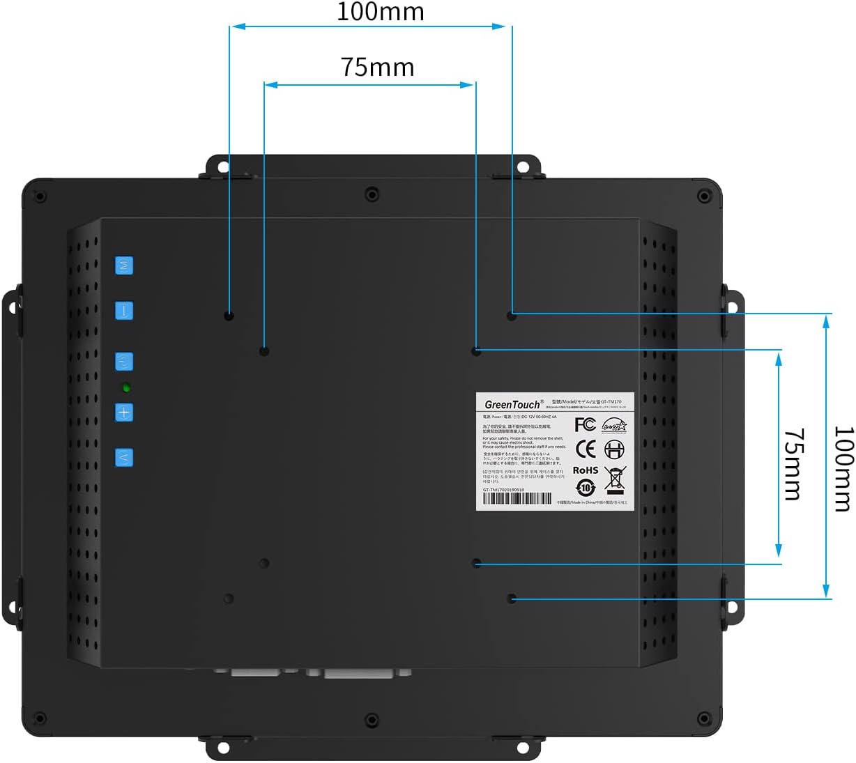 GreenTouch 18.5 Industrial Touch Monitor Open Frame, HDMI/VGA/DVI Interface, Muliti Touch Capacitive Touch Screen Technology