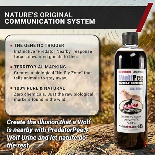 PredatorPee 100% Wolf Urine Natural Predator Scent Outdoor Yard Garden
