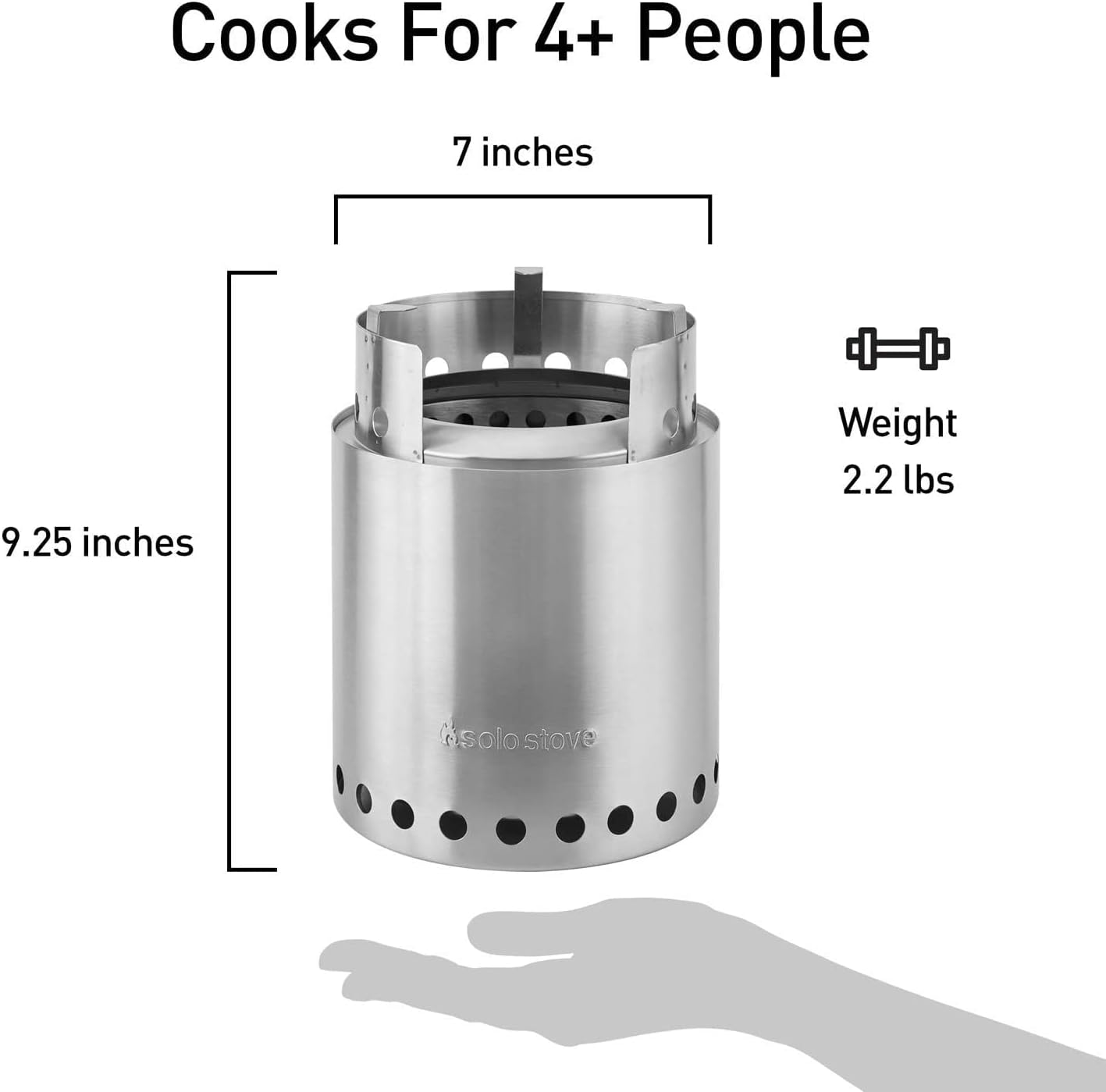 Solo Stove Campfire Camping Stove Portable Stove for Backpacking Outdoor Cooking Great Stainless Steel Camping Backpacking Stove Compact Wood Stove