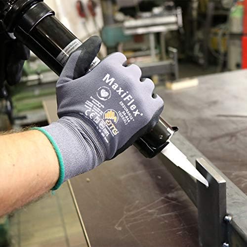 MaxiFlex Seamless Knit Nylon Gloves with Nitrile Coat and Micro Foam Grip on Palm and Fingers Cut Resistance