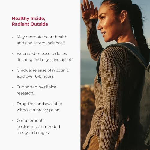 ENDUR-ACIN - Niacin B3 - ER (Extended Release) 500 mg (200 ct) | Nicotinic Acid Formula Supporting Healthy Heart & Cholesterol Balance with