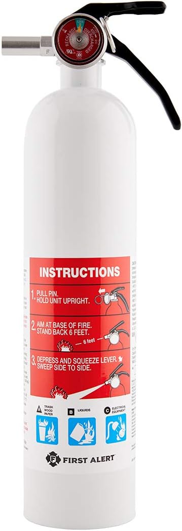 First Alert Fire Extinguisher, Standard Garage Use | GARAGE10 UL RATED 10-B:C, Red 1-Pack